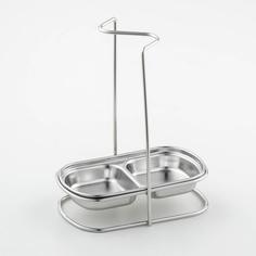 Подставка под половник, 16×9,5×19,5 см, цвет серебро No Brand