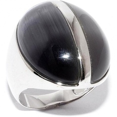 Кольцо из серебра с кошачьим глазом р. 16,5 Silver Wings 21sr0455-c032+c031-97