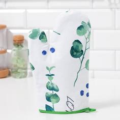 Варежка-прихватка "Этель" Eucalyptus 20х27см,100%хл, саржа 190 гр/м2 No Brand