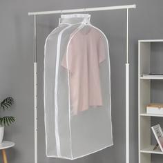 Чехол для одежды плотный Доляна, 60×100×30 см, PEVA, цвет белый No Brand