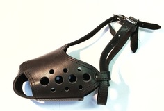 Намордник ZooMaster кожаный №6, объем 35 см, длина 10 см, длинный, 2-слойный