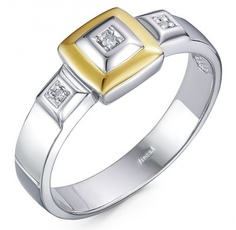 Кольцо из серебра с бриллиантом р. 19,5 Империал К1758/Ag-620ПОЗ Imperial