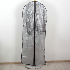Чехол для одежды Доляна, 60×137 см, PE, цвет серый прозрачный No Brand