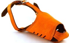 ZooMaster Намордник ZooMaster кожаный №2, объем 25 см, длина 9 см, длинный, 2-слойный