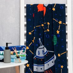 Полотенце Love Life "Космос" 70*140 см, велюр/махра 340гр/м2, 100% хлопок No Brand