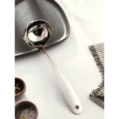 Ложка разливательная Доляна Everyday, со сливом, 27×8,5 см, толщина 3 мм No Brand