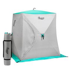 Палатка зимняя PREMIER Куб Комфорт утепл. 1,8х1,8 biruza/gray (PR-ISCC-180BG)
