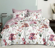 Постельное белье семейное Sleeping Place поплин простынь на резинке хлопок 100%