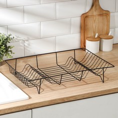 Сушилка для посуды Доляна, 47,5×32×9 см, цвет чёрный No Brand