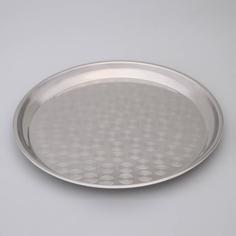 Поднос Доляна, d=40 см, цвет серебряный No Brand