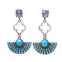 Серьги из бижутерного сплава с swarovski Moon Paris MV-1811-010