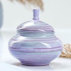 Сахарница "Орнамент", 0,35л / 11см, лаванда No Brand
