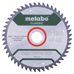 Диск пильный Precision Cut Classic (190x30 мм; 48Z; WZ 15) Metabo 628283000
