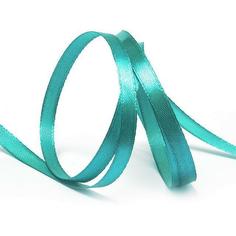 Лента атласная Ideal 6 мм цвет 3154 сине-зелёный уп. 27.4 м