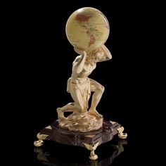 Глобус-статуэтка VIP Titan дерево с позолотой Protege