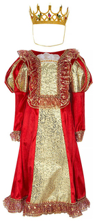 Карнавальный костюм для девочек р 122 Карнавалия Ведьма красный