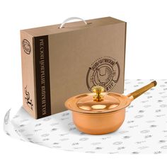 Сотейник Кольчугинский мельхиор Глухарь медный с лужением с деревянной ручкой КМ1136СОТ01