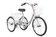 Велосипед трехколесный для взрослых РВЗ Чемпион 24" 6 скоростей складной серебро