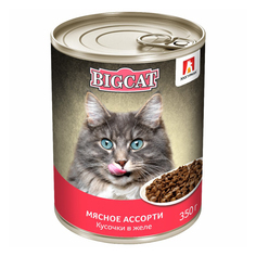 Влажный корм для кошек Зоогурман Big Cat с мясом 350 г