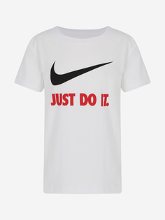 Футболка для мальчиков Nike Swoosh, Белый, размер 122