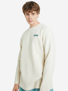 Худи мужская PUMA Embroidered Logo Textured, Бежевый, размер 52-54