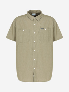 Рубашка с коротким рукавом мужская Columbia Scenic Ridge Woven Short Sleeve, Зеленый, размер 54