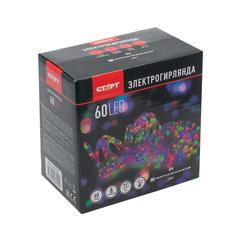 Светодиодная гирлянда СТАРТ НГ 60LED RGB 3АА 8 реж 6м шнур Start