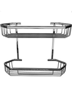 Полка решетчатая двухъярусная Solinne Н135 хром No Brand