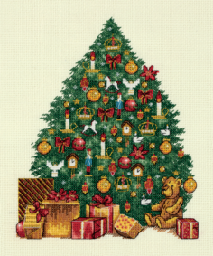 Вышивка крестом Panna Золотая серия Викторианская елка, 20 × 25 см