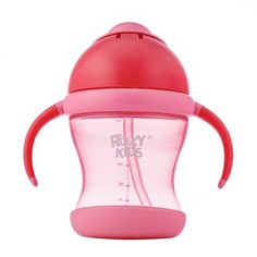 Поильник-непроливайка с трубочкой Roxy-Kids Pink RFD-008-P No Brand