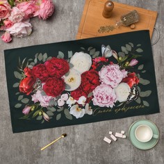 Полотенце "Этель" Flowers 40х73 см, 100% хлопок, саржа 190 г/м2