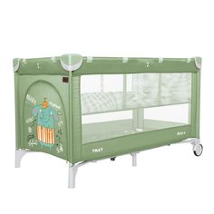 Манеж детский BABY TILLY T-1021 Rio+ Mint Green с рисунком