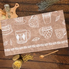 Полотенце кухонное «Cup of tea» 35х60см, МИКС Доляна