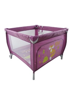 Манеж детский BABY TILLY T-1031 Joy Orchid Purple с рисунком