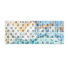 Наклейки на клавиатуру с русскими буквами VEROL «Флюид голубой»