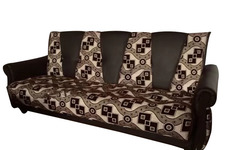 Диван-книжка Лайт Рогожка ПБ, коричневый (орнамент) No Brand