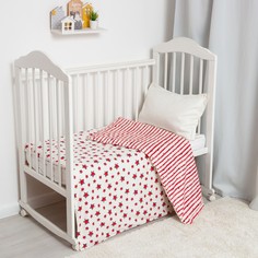 Пододеяльник "LoveLife" Red stars, 112х147см, 100% хлопок, сатин No Brand