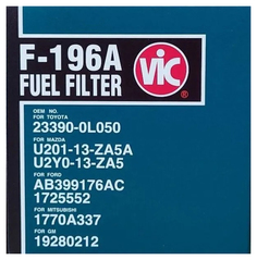 Фильтр Топливный Vic F196a L200 15- VIC арт. F196A