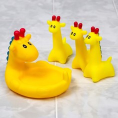 Игрушки для ванной Крошка Я Жирафик: мыльница, 3 шт, малышей