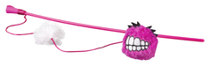 Игрушка для кошек Rogz Catnip Fluffy Magic Stick Pink дразнилка-удочка с мячом розовая