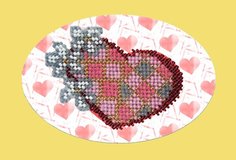 Набор для вышивания Вышивальная мозаика 109ОТ Валентинка с цветами