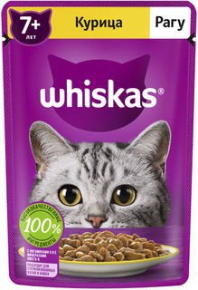 Влажный корм для кошек Whiskas Рагу с курицей 75г No Brand