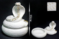 Шкатулка Змея 13см. в подарочной упаковке Фарфор 107-095 118-107-095 Lenardi