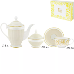 Чайный сервиз 14пр. 250 мл DAMASK в подарочной упаковке 105-967 118-105-967 Lenardi