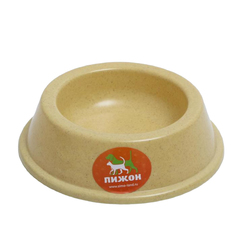 Миска Пижон, бамбуковая малая, бежевая, 15 х 4 см, 150 мл
