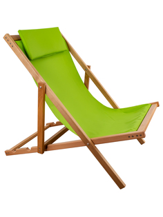 Шезлонг садовый "Sunny" 68x115x63 см, натуральный, зеленый, Дубравия, KRF-GS-036