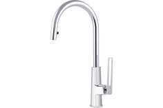 Смеситель KAISER Merkur 27166 для кухонной мойки бок. выдвижн. Ø35