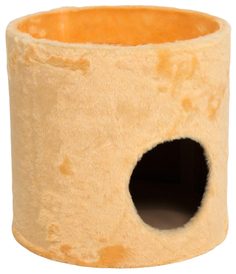 Домик Пижон для кошек, круглый с лежаком, 40х40х40 см, персиковый