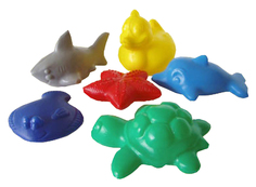 Игрушка для купания Форма Набор игрушек для ванной в сумочке, (Малышки) 14 х 16 х 14 см