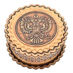 Деревянная шкатулка из бересты «Герб» Russia The Great